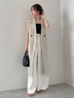 トレンチベスト ノースリーブコート ベージュのサムネイル