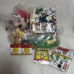 【新品未使用】マリオ一番くじ　マリオぬいぐる キノピオティシュケース 7点セット