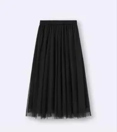 ブラック フレアスカート チュール