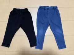ズボン2枚セット 黒　ネイビー　BREEZE daisukiパンツ　80〜90