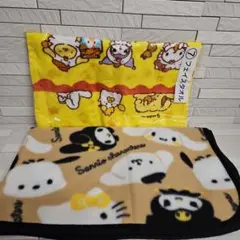 ◾サンリオ×ローソンからあげクンフェイスタオル&キャラクターズミニブランケット