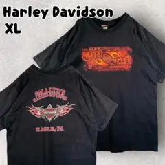 00s ハーレーダビッドソン 両面プリント 半袖Tシャツ XL ブラック