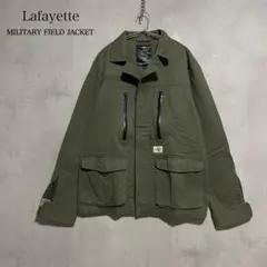 ラファイエット ミリタリージャケット M カーキ 古着 ストリート コットンのサムネイル