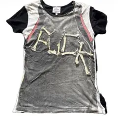 レア　Vivienne Westwood 骨文字プリントTシャツ ブラックのサムネイル