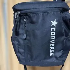 CONVERSE コンバース リュック ブラック　肩に蓄光テープ付きのサムネイル