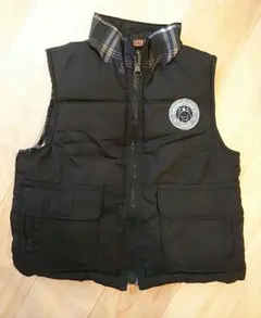 90 ダウンベスト 黒 ブラック リバーシブル アウター drugstore's