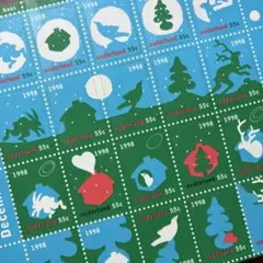 77997定形外セール現品限　外国切手　オランダ発行12月20種シート