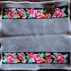 FEILER 花柄タオルハンカチ グレー