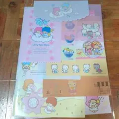 ㉑サンリオ　ハローキティ　キキララ　レターセット　メモ帳　レトロ