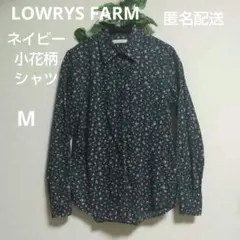 LOWRYS FARM ネイビー 花柄 シャツ(ブラウス) Mのサムネイル