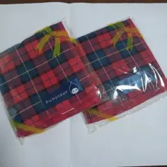 ハンドタオル　チェック柄　ぴちょんくん　pichonkun ２枚セット