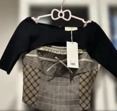 andmary Rimma check set tops アンドマリー