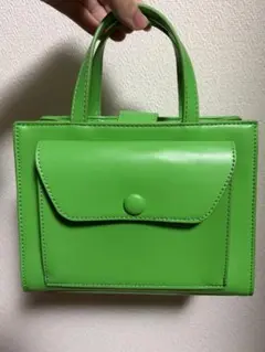 WEB限定 lotiポケットミニスクエアショルダー　グリーン