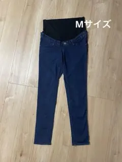 マタニティ スキニーデニム ダークブルー