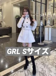 ベルト付きスタンドカラーミドル丈コート[ze836] GRL Sサイズ