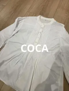 COCA/ ピンタックデザインシャツ M