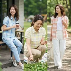 Y8894.95.96*ティンバーランド☆シャツ☆3点セット☆チェック柄☆Mのサムネイル