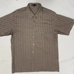 DAKS LONDON 半袖シャツ Lサイズ チェック柄