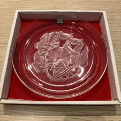 【26022603】 HOYAクリスタル ガラスプレート 花柄