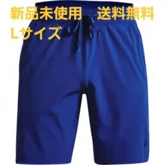プロジェクトロック　アンダーアーマー　ハーフパンツ　Lサイズ　青　ブルー