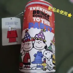 PEANUTS パーティーキャラクター缶型　ミニラウンドポーチ　スヌーピー