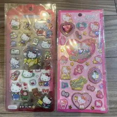 キラキラジュエルシール ぷっくりラメシール キティちゃん 2枚セット