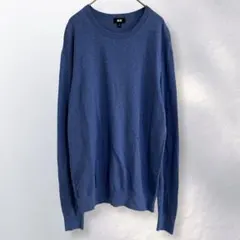 ユニクロ ウォッシャブル コットン メリノクルーネックセーター M《c142