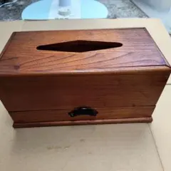 木製ティッシュボックス 引き出し付き