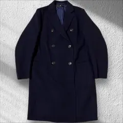 【美品】ジルサンダー ネイビー★ウール ステンカラー コート 36 イタリア製 中古・古着通販】JIL SANDER (ジルサンダー) 90'Sステンカラー