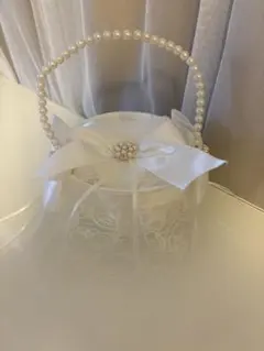 ホワイトリングピロー　バスケット