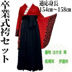 【着物と帯 時流】L25129yst◆卒業式袴5点セット◆お買い得セット❣️袴黒