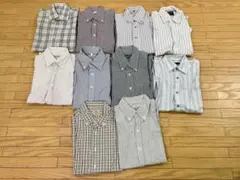 10点 無地 半袖 チェック柄 シャツ ストライプ カラーシャツ S まとめ 卸