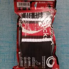 ファミマ　ラインソックス　コカ・コーラ　ブラック　25～28