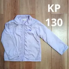 130 ニットプランナー　フリースジャケット 薄紫 フリル付き　kp　ラベンダー