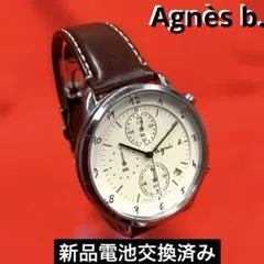 【Agnès b. /アニエス・ベー】腕時計 クロノグラフ 新品電池交換済みのサムネイル