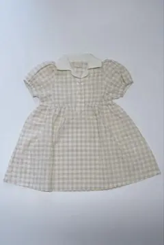 【訳あり】 tete a tete チェック ワンピース 90size