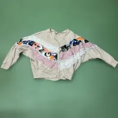 Scolar メルヘン 平成森ガール古着 フリル パッチワーク カーディガン