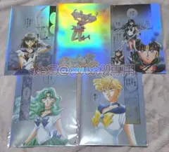 セーラームーンカフェ　後期　オーロラクリアファイル　５種セット　外部