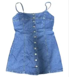 デニムキャミワンピース ボタン付き