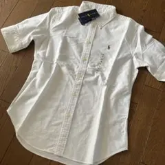 ラルフ　新品　半袖シャツ　半袖ボタンダウン　白　レディース　L M