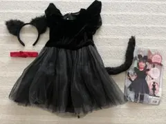 黒猫　ハロウィン　仮装　コスプレ　女の子　ワンピース　140 子ども