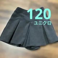UNIQLO KIDS プリーツスカート風ショートパンツ ブラック 120