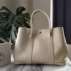 HERMES エルメス ガーデンパーティ PM クレ アイボリーのサムネイル