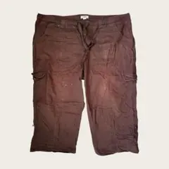カーゴパンツ レディース 大きいサイズ 2XL ブラウン ワークパンツ