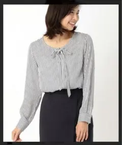 コムサイズム ボウタイ ブラウス