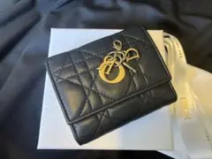 Dior ロータスウォレット ブラック 三つ折り財布