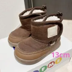 IFME ブラウン ファーブーツ 13cm スノーブーツ 冬靴
