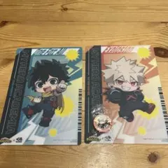 くら寿司 僕のヒーローアカデミア A4下敷き 缶バッチ