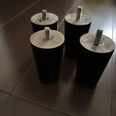 ソファ用 脚 4本セット ブラック　高さ8cm