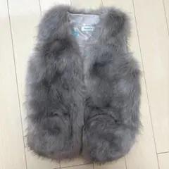 新品タグ付き　Jasmine グレー ボリュームファーベスト